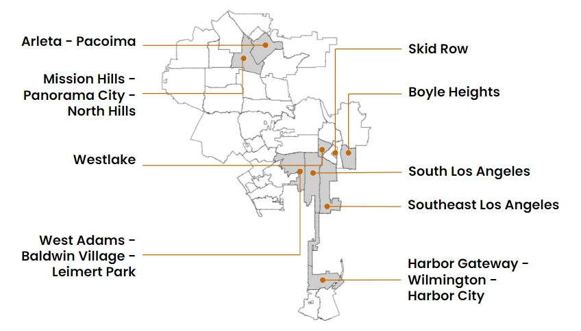 Map of REPAIR Zones